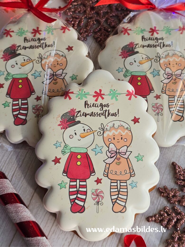 Mājas ingvera cepums "Priecīgus Ziemassvētkus" Nr 2